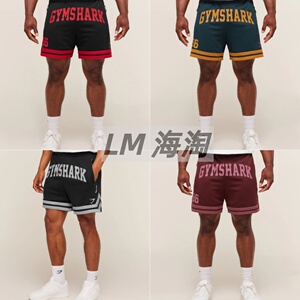 正品代购GYMSHARK Campus男士校园健身运动透气速干篮球网眼短裤