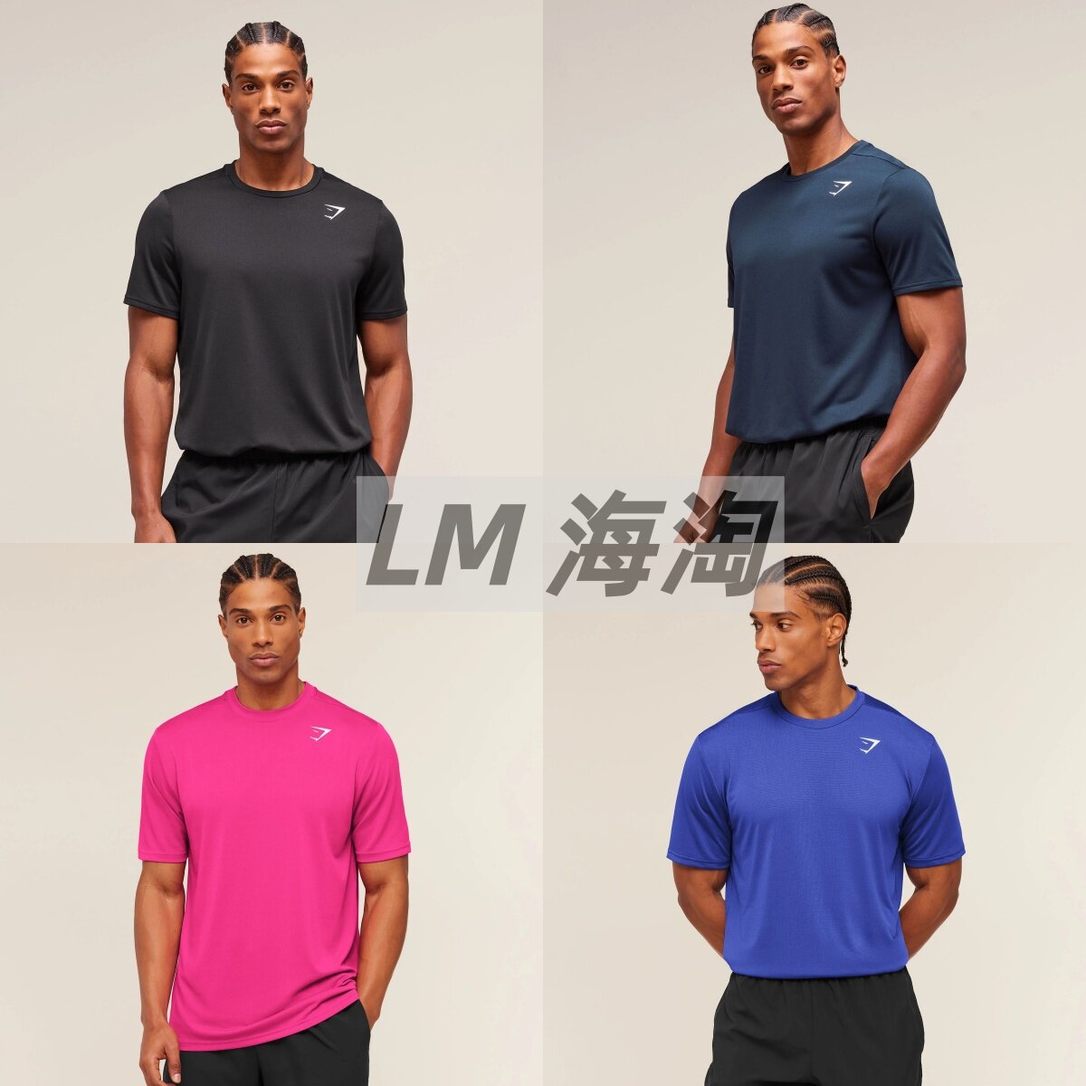 正品代购GYMSHARK Arrival 男士速干健身短袖舒适轻便运动训练T恤