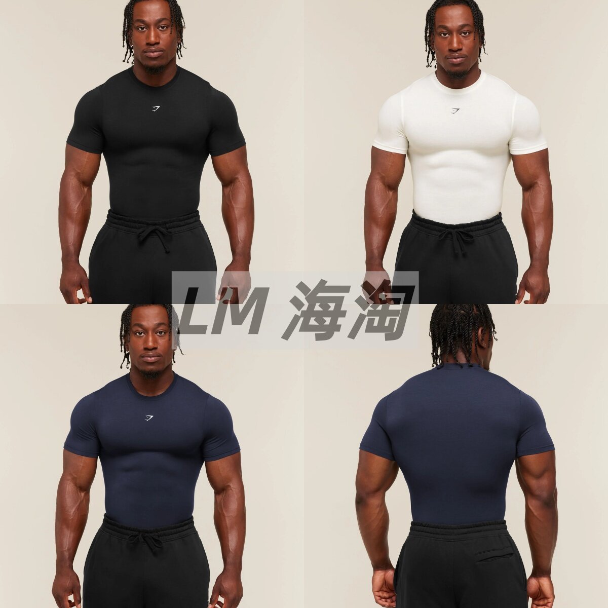 正品代购GYMSHARK super soft健身上衣短袖男速干透气紧身跑步T恤