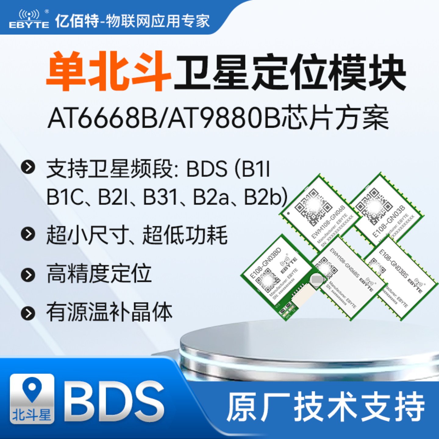 AT6668B纯国产方案北斗定位模块图片
