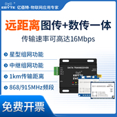 无线数传图传一体模块多发一收星型组网高速远距离传输无人机透传