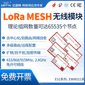LoRa扩频模块2.4G无线MESH自组网自动路由中继433 915MHz串口通信