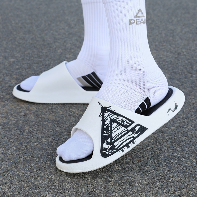 匹克态极拖鞋男生新款 黄鹤楼夏季沙滩男学生休闲软底运动拖鞋子