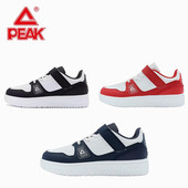 儿童魔术贴皮面板鞋 秋冬运动滑板鞋 女中大童 男童休闲鞋 匹克童鞋