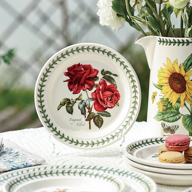 波特美林植物玫瑰系列盘子点心盘