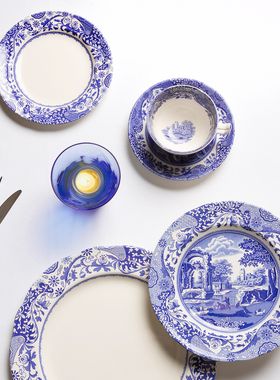 英国进口Spode Brocato系列复古陶瓷餐盘经典欧式釉下彩盘子餐具