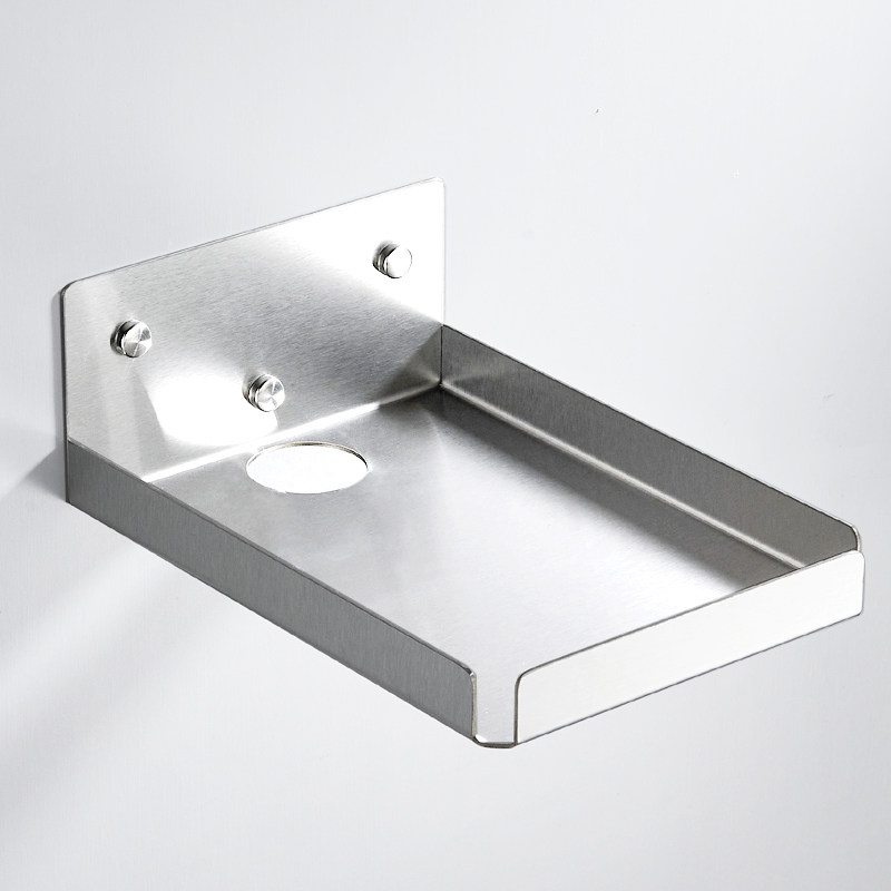 304不锈钢加厚壁挂热敏标签打印机架厨房置物架支架托架打孔商用