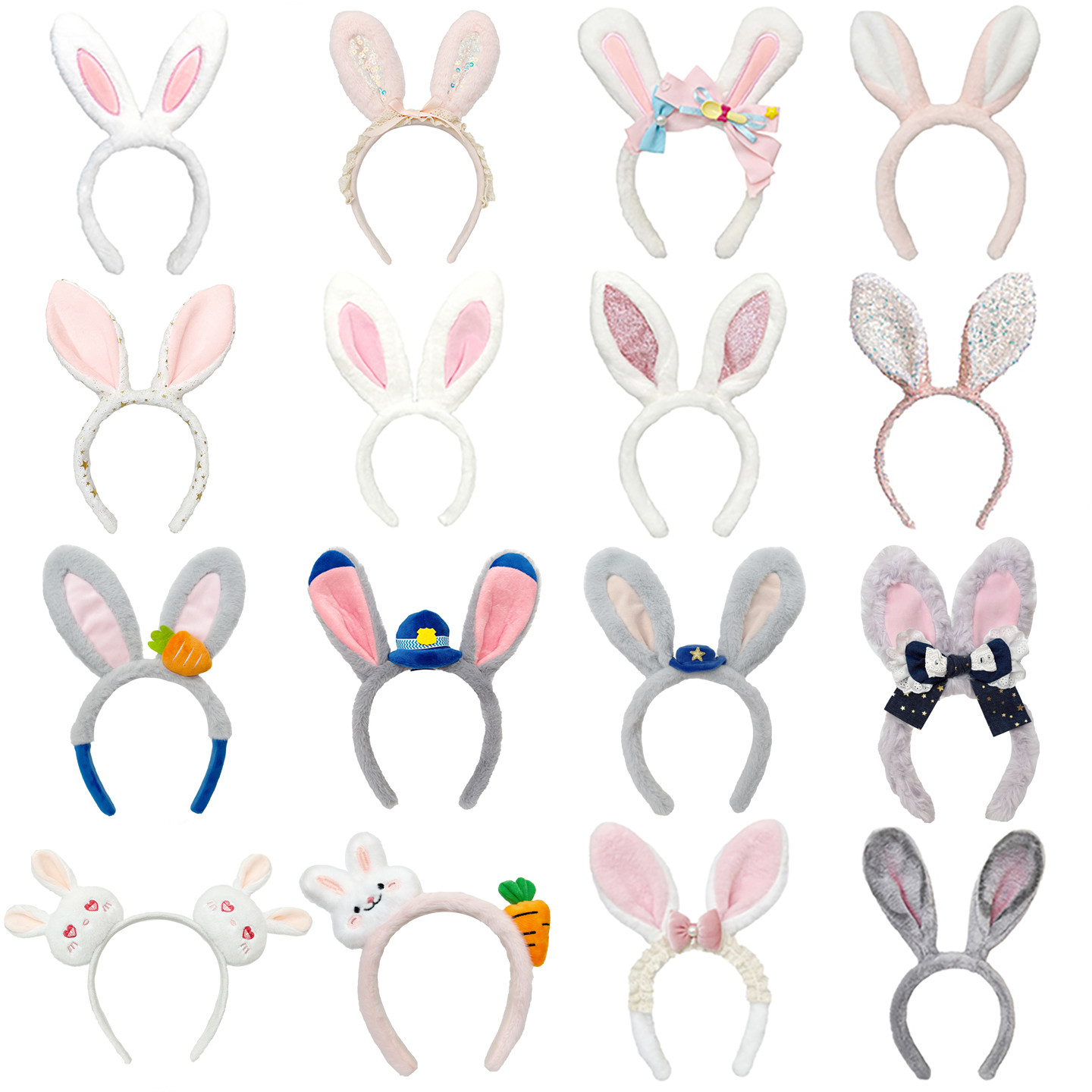 高级感兔耳朵发箍兔子头饰可爱公主小兔洗脸头箍发卡成人儿童发饰