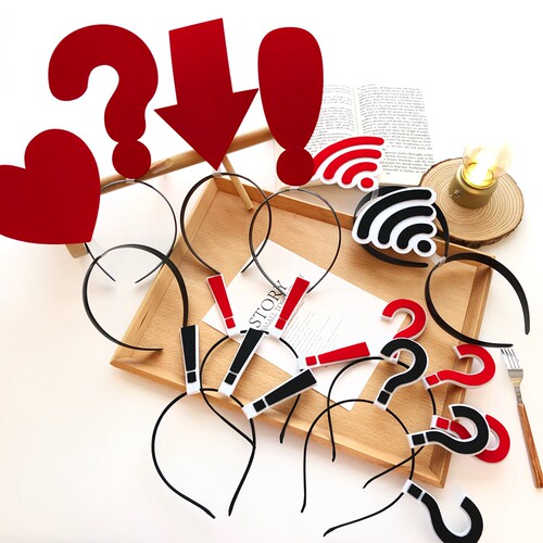 搞怪风问号箭头夜市地摊货源发箍