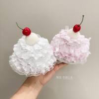 Cute cherry cake, birthday hat, hairpin, bow, lace hairpin, small clip, hairball, cute girl headwear thumbnail 5