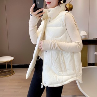 马夹面包服 胖mm大码 2024秋冬韩版 棉服短款 马甲女加厚保暖学生时尚
