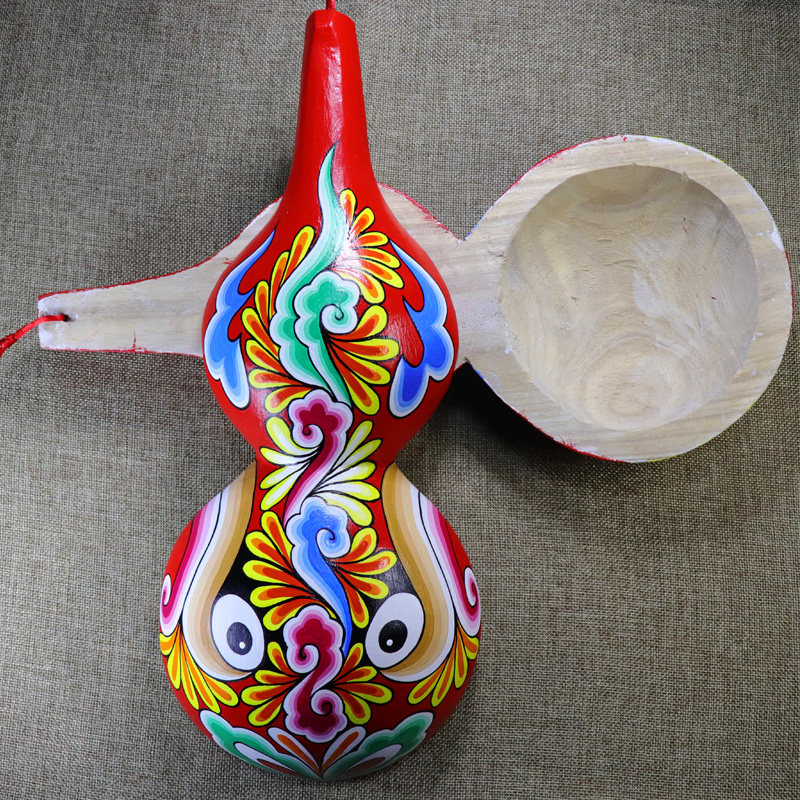 陕西民间社火马勺葫芦脸谱家居装饰挂件中国风特色手工艺品送老外