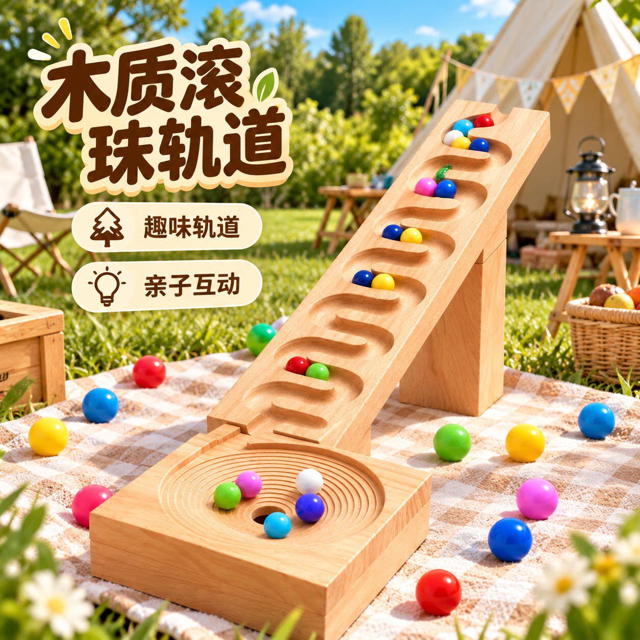儿童益智弹珠滚珠轨道玩具蛇形