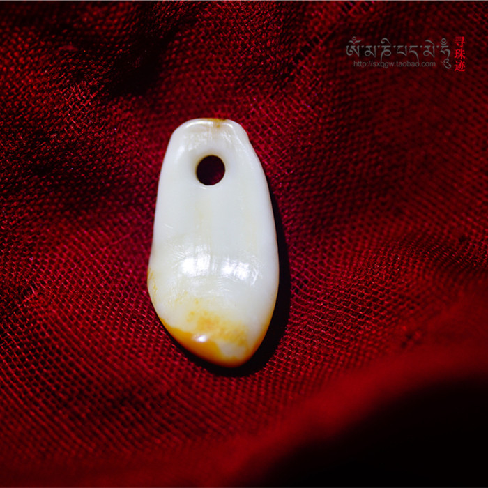 『寻珠迹』 藏密 精品佛珠配件 老鹿牙 鹿牙卡子 殊胜 牙黄