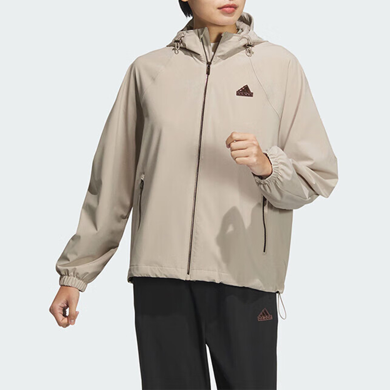 Adidas防风衣连帽阿迪达斯外套