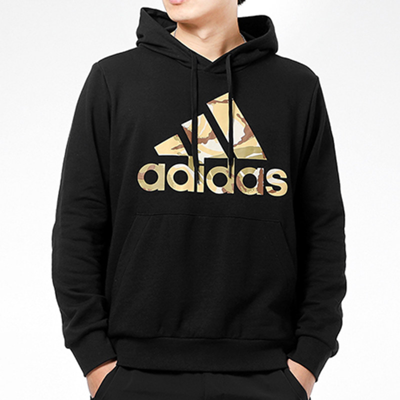 adidas Bluza Bl Fl Hd GK9220 Czarny Regular Fit