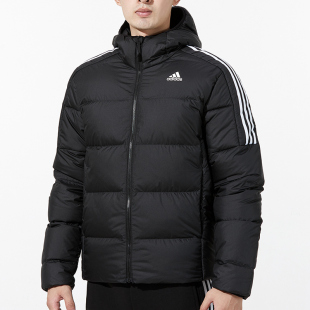 Adidas阿迪达斯羽绒服男2024春季 运动休闲连帽加厚外套GT9141 新款