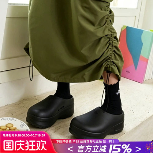 阿迪达斯三叶草男女厚底凉拖鞋