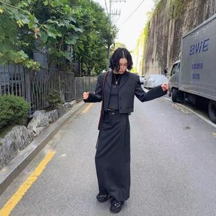 正品秋季现货韩国东大门HELDER下摆抽绳装饰短款西装外套