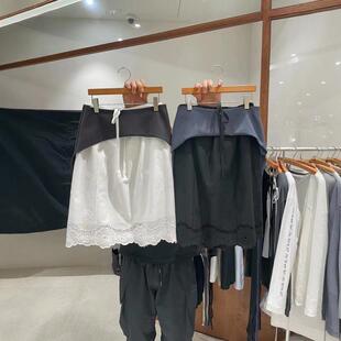 正品秋季现货韩国Tempting包臀配饰镂空设计师半身裙短裙