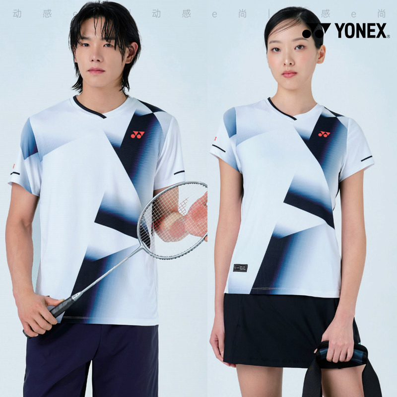 2025春夏新款YONEX尤尼克斯韩国羽毛球服短袖男女款速干运动T恤1