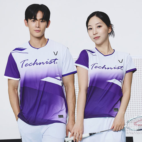 2025秋冬新款Technist韩国羽毛球服男女运动速干透气短袖上衣T05