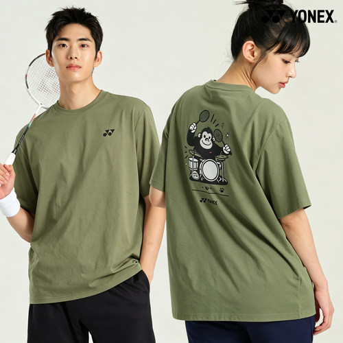 2026秋冬韩国YONEX尤尼克斯新款羽毛球服短袖男女同款运动速干T49