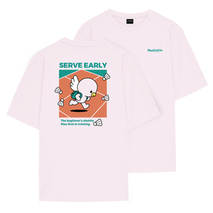 韩国2025秋冬meditation新品羽毛球服短袖男女同款运动速干T恤3