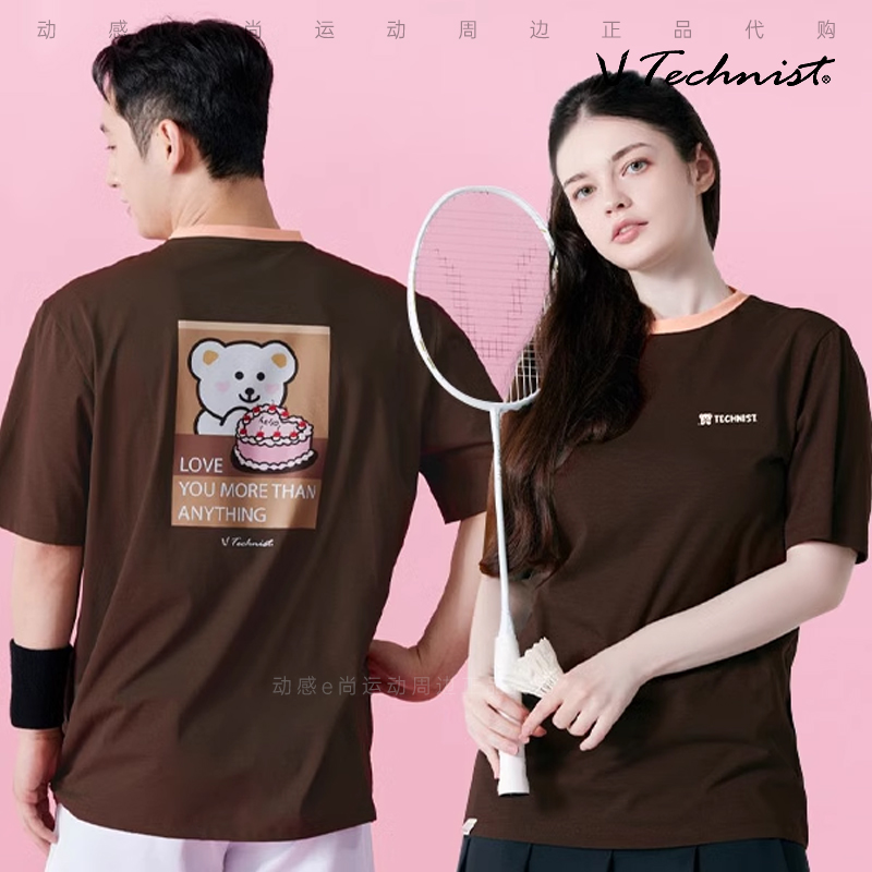 2024秋冬新品Technist韩国羽毛球服男女同款速干休闲短袖上衣T恤8