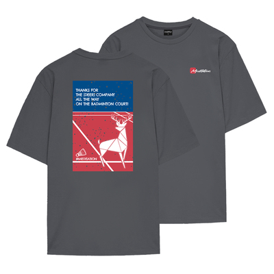 韩国2025秋冬meditation新品羽毛球服短袖男女同款运动速干T恤2