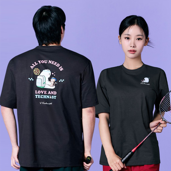 2025春夏新款Technist韩国羽毛球服男女同款速干运动短袖休闲T恤9