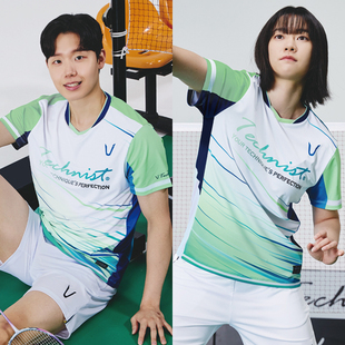 2025秋冬新款Technist韩国羽毛球服男女运动速干透气短袖T恤上衣9