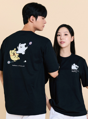 2025秋冬新款Technist韩国羽毛球服男女同款运动短袖T恤线条小狗