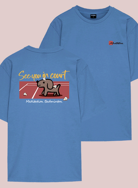 韩国2024秋冬meditation新品羽毛球服短袖男女同款运动速干休闲T3