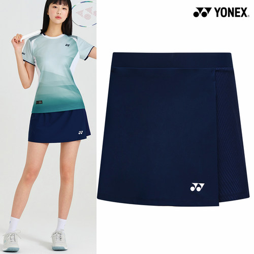 2026春夏韩国YONEX尤尼克斯新款羽毛球服短裙女款运动速干裙子蓝