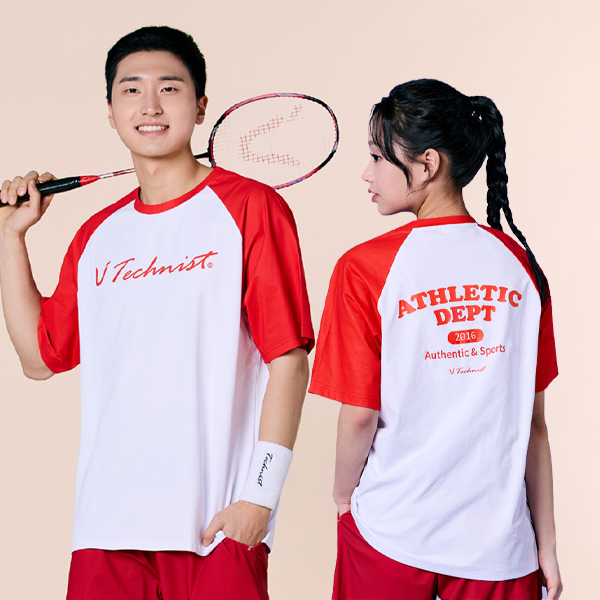 2025春夏新款Technist韩国羽毛球服男女同款速干运动短袖休闲T43