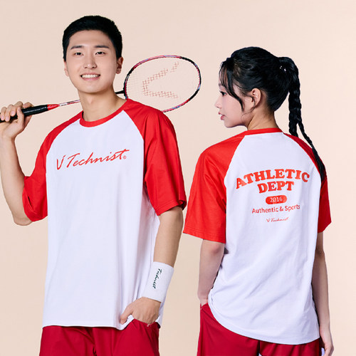2025春夏新款Technist韩国羽毛球服男女同款速干运动短袖休闲T43