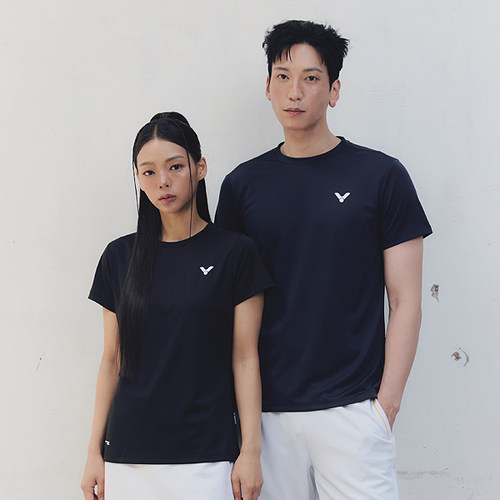 2025秋冬新款VICTOR维克多韩国羽毛球服男女款运动休闲透气短袖4