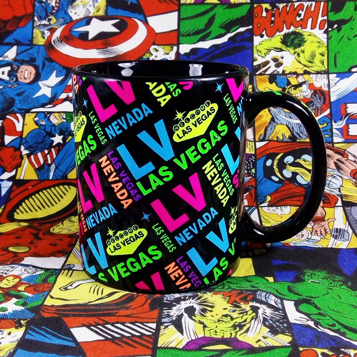 外贸出口Lasvegas彩色马克杯