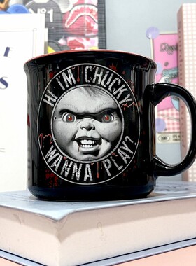 美国电影鬼娃恰其鬼娃孽种周边陶瓷马克杯水杯咖啡杯打工人小众