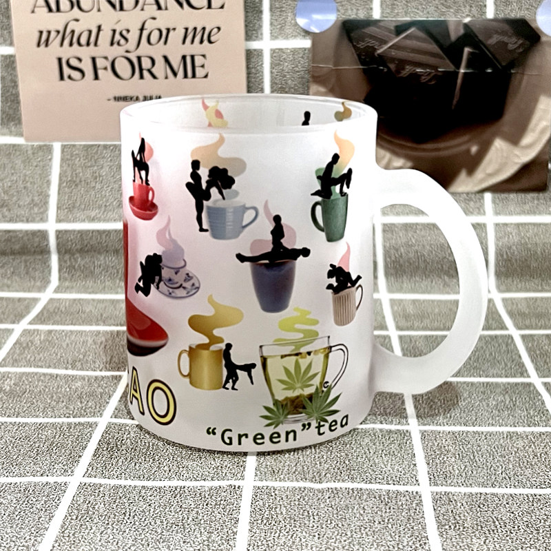 美国进口趣味恶搞磨砂玻璃杯