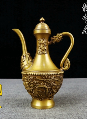 铜壶酒壶纯铜家用摆件工艺品古风