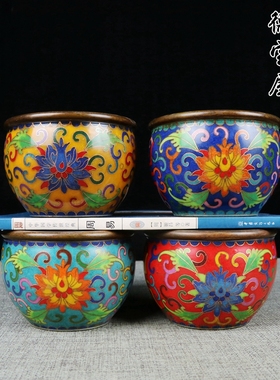 铜缸复古仿古景泰蓝珐琅彩招财