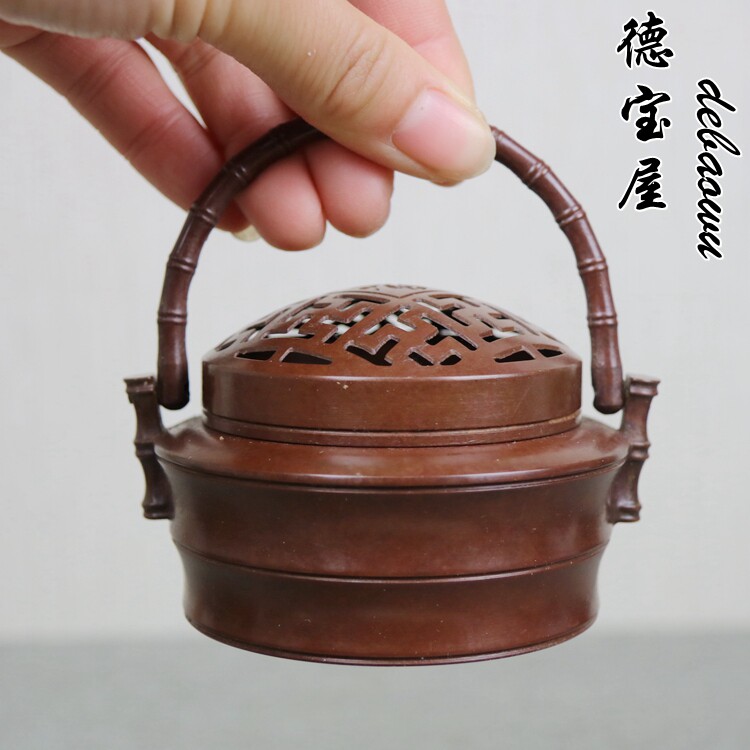 纯铜香炉冬天取暖小号随身禅意檀