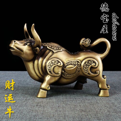 铜牛摆件纯铜牛金乾坤开业礼品