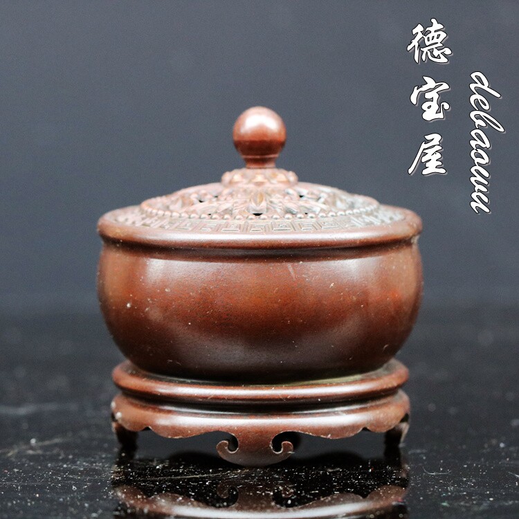 纯铜香炉檀香炉仿古供佛盘香炉居室家用客厅室内摆件香薰炉小号