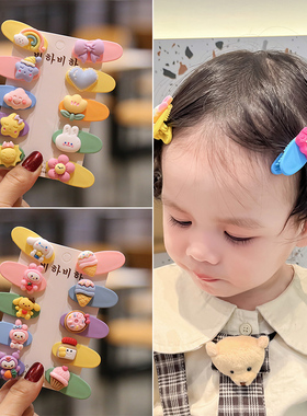 儿童发夹女宝宝幼儿可爱发饰发卡刘海夹小女孩头花边夹女童头饰