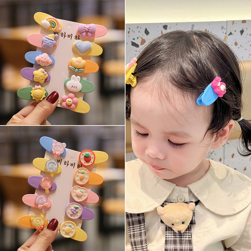 儿童发夹女宝宝幼儿可爱发饰发卡刘海夹小女孩头花边夹女童头饰