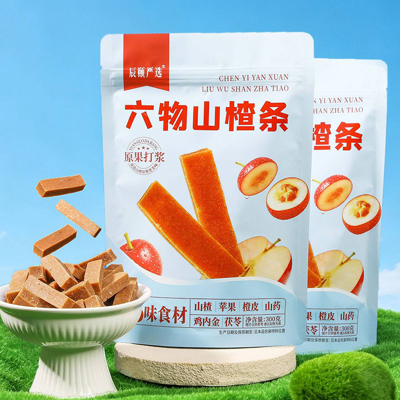 辰颐物语六物山楂条办公室下午茶休闲零食300g/袋