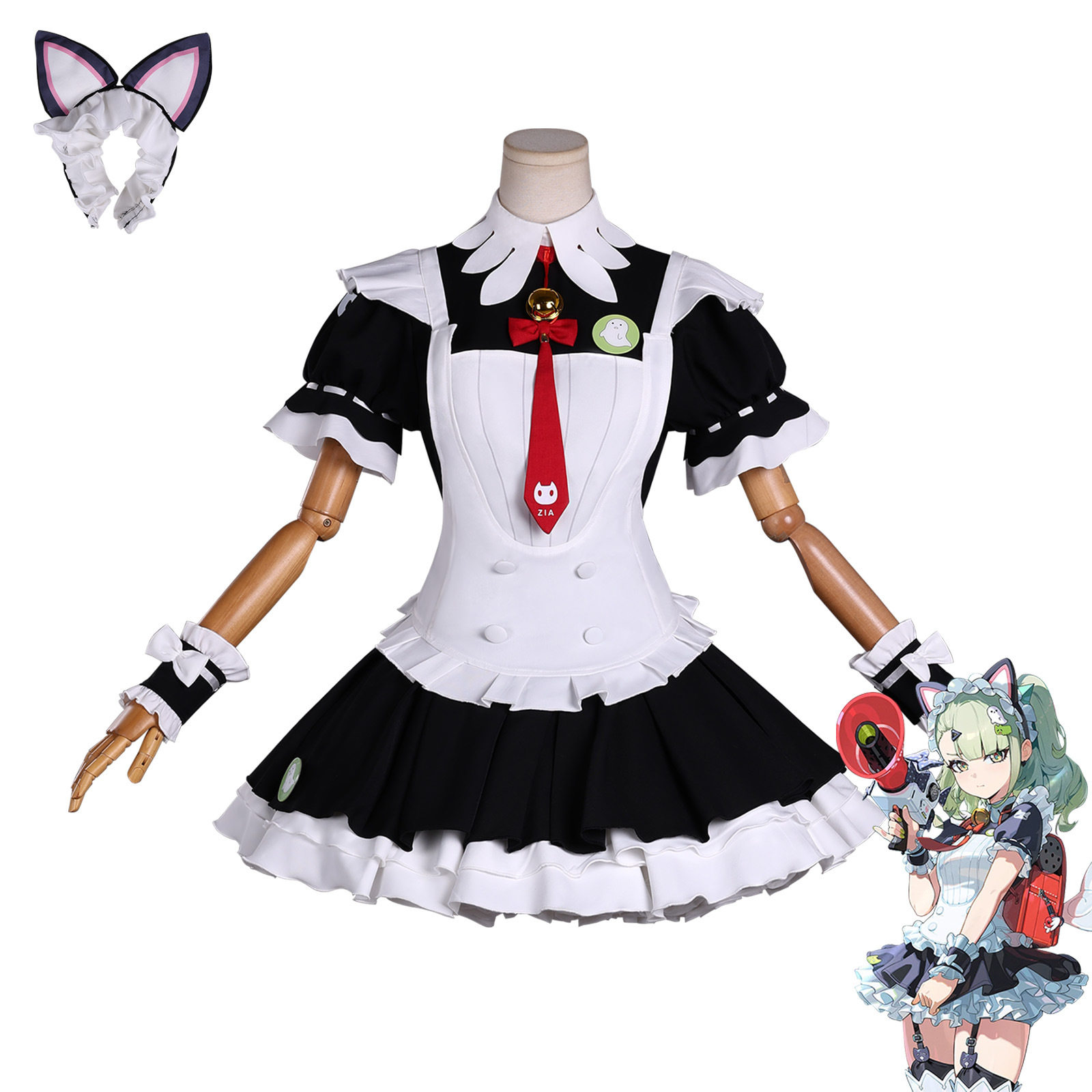 绝区零千夏午后茶歇cos服妄想天使女仆装游戏动漫cosplay服装女装图片